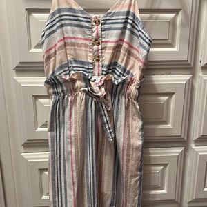 Striped midi dress, XS